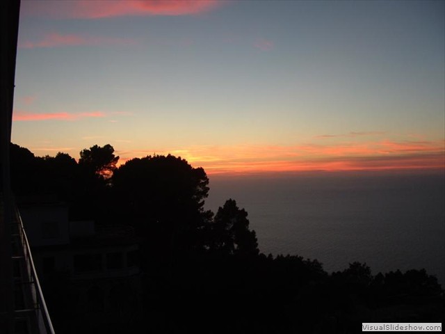 Sunset view from hotel (El Encinar) room just outside Valldemossa Oct. 2005
